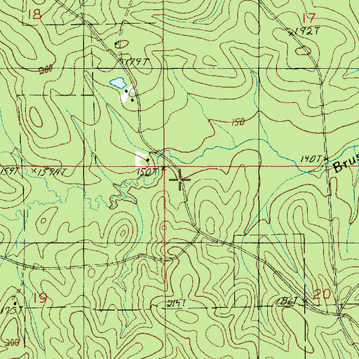 Topographic Map of Brushy School (historical), LA