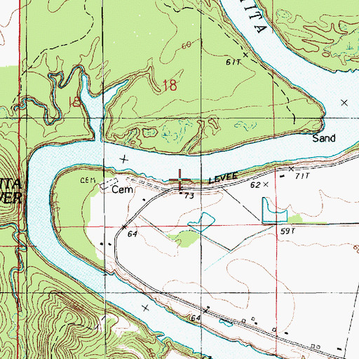 Topographic Map of Fig Tree Landing, LA