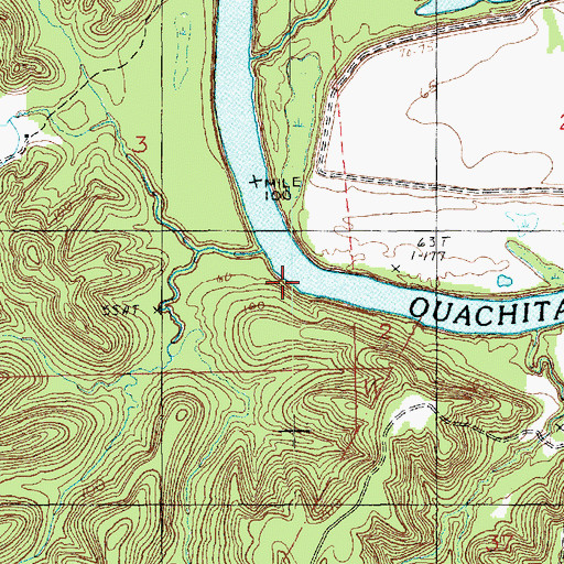 Topographic Map of Gin Rake Landing, LA