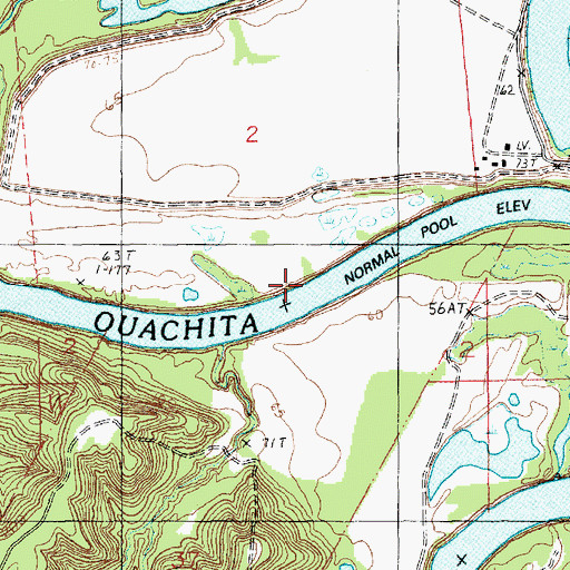 Topographic Map of Hogan Landing, LA