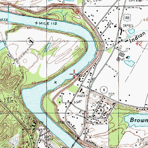 Topographic Map of Jacks Landing, LA