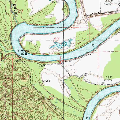 Topographic Map of John Higgins Landing, LA