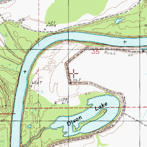 Topographic Map of John Hough Landing, LA