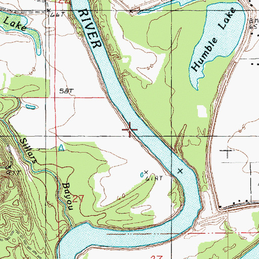 Topographic Map of John Sillars Landing, LA