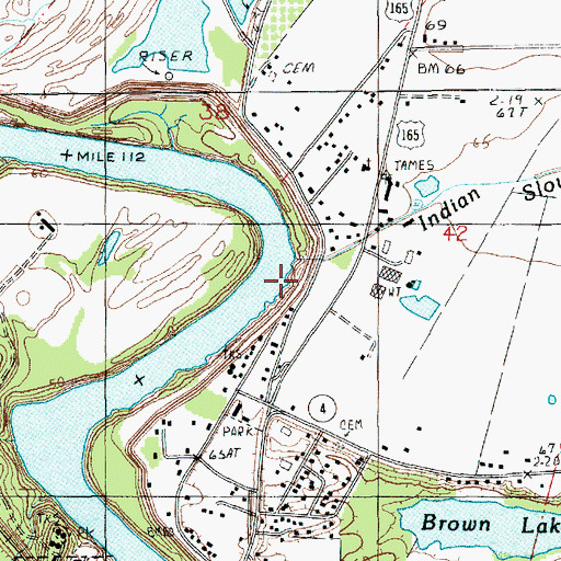 Topographic Map of Linden Landing, LA