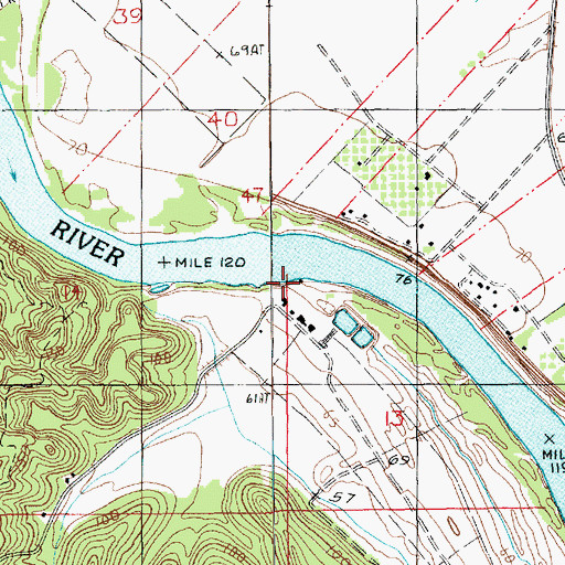Topographic Map of Marsh Landing, LA