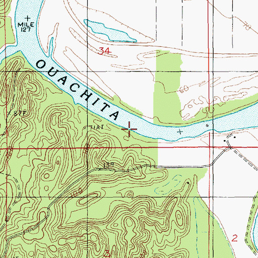 Topographic Map of Montgomery Landing, LA