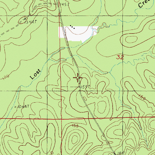 Topographic Map of Old Mount Pleasant (historical), LA