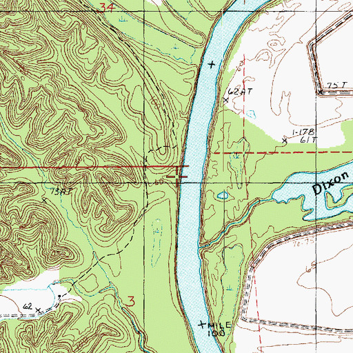 Topographic Map of Pinder Landing, LA