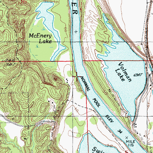Topographic Map of Smithland Landing, LA