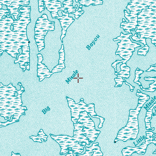 Topographic Map of Big Misale Bayou, LA