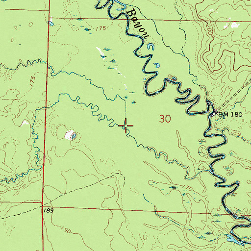 Topographic Map of Scott Branch, AR