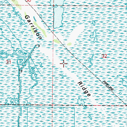 Topographic Map of Garrison Ridge, LA