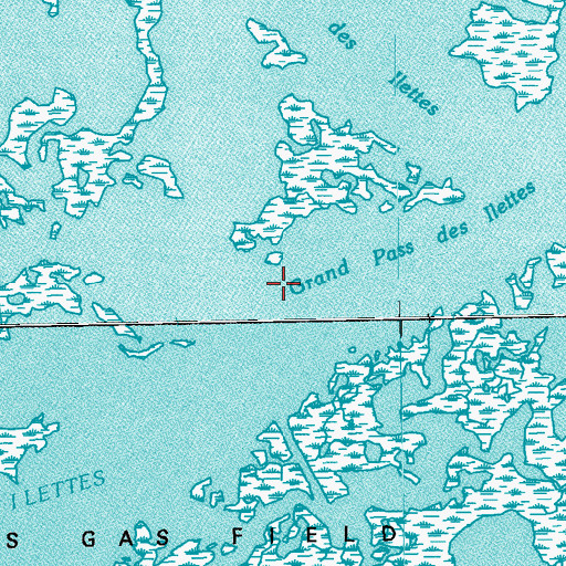 Topographic Map of Grand Pass des Ilettes, LA