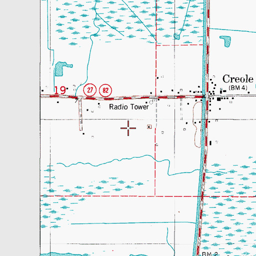 Topographic Map of High Island, LA