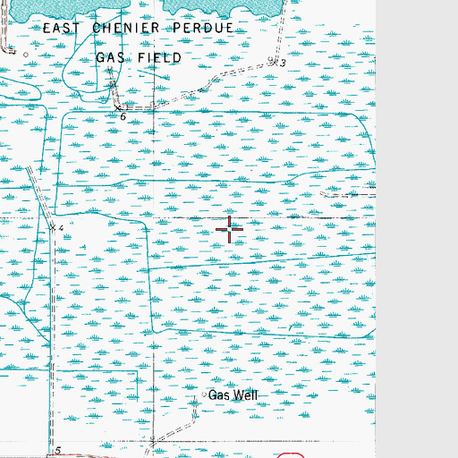 Topographic Map of Little Cheniere School, LA