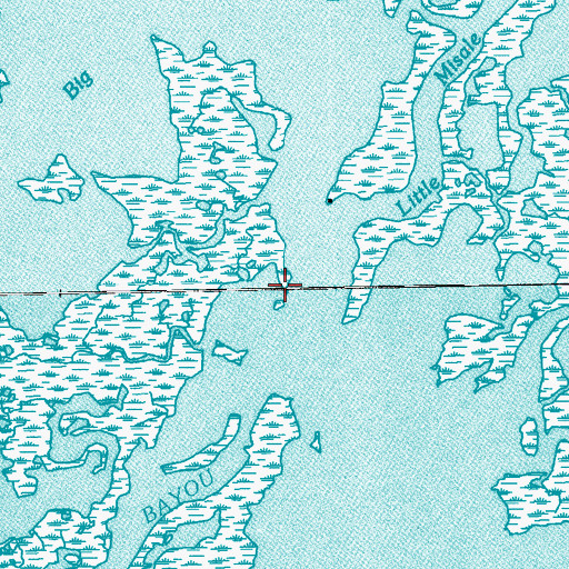 Topographic Map of Little Misale Bayou, LA