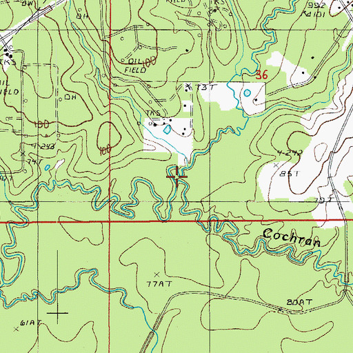 Topographic Map of New Union Creek, LA