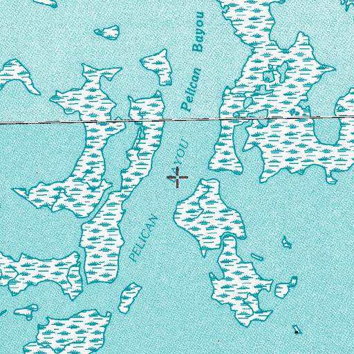 Topographic Map of Pelican Bayou, LA