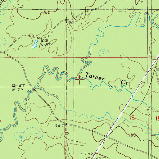 Topographic Map of Tarver Creek, LA