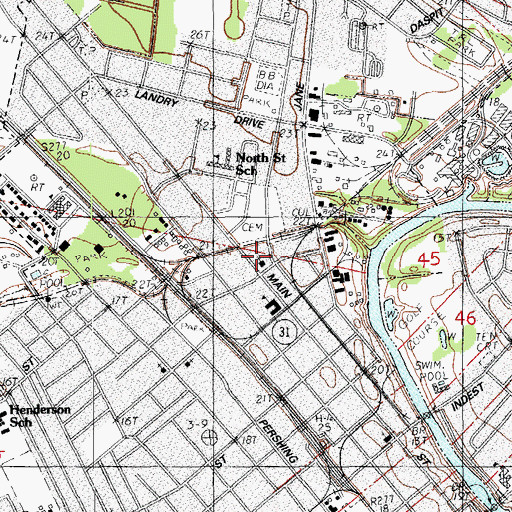 Topographic Map of Cottrell Chapel Christian Methodist Episcopal Church, LA