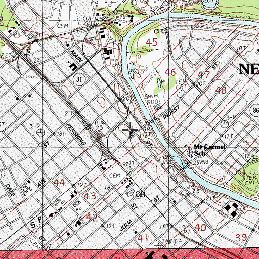 Topographic Map of Episcopal Church of the Epiphany, LA