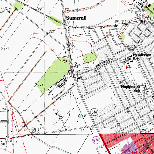Topographic Map of First Assembly of God Church, LA