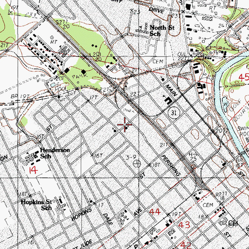 Topographic Map of First Church of God in Christ, LA