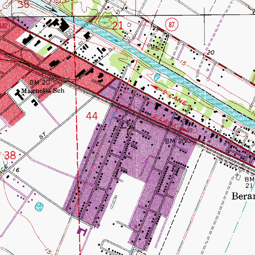 Topographic Map of First United Pentecostal Church, LA