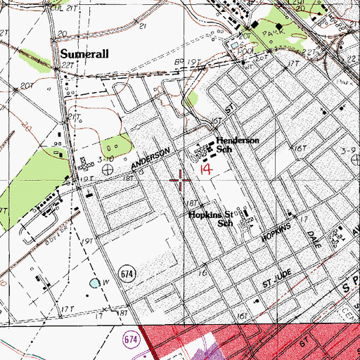 Topographic Map of Georgetown, LA