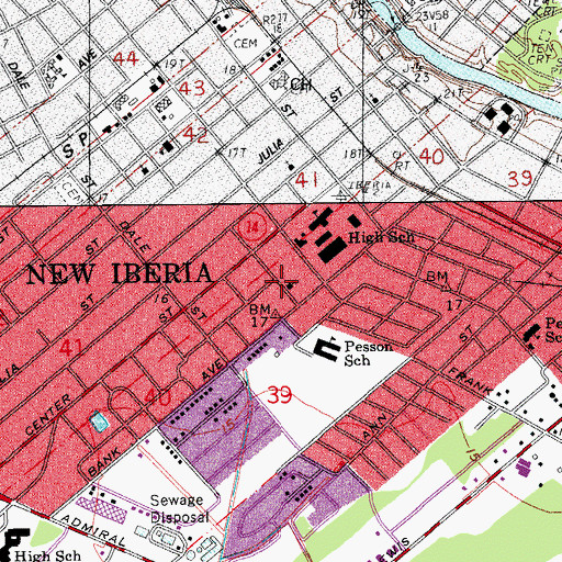 Topographic Map of Good Samaritan Church, LA