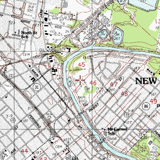 Topographic Map of Iberia Golf and Country Club (historical), LA