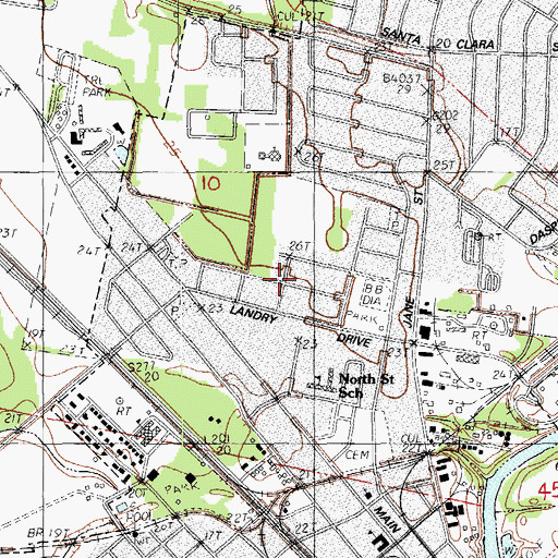 Topographic Map of Kingdom Hall of Jehovahs Witnesses, LA