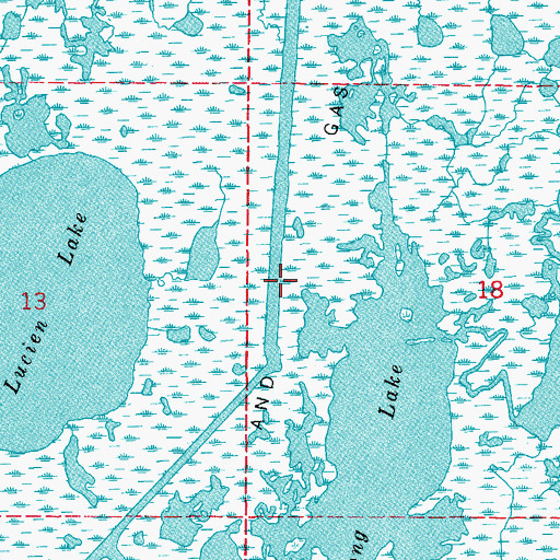 Topographic Map of Lake Ferme Gas Field, LA