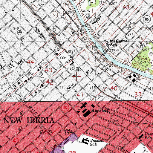 Topographic Map of Leesburg, LA