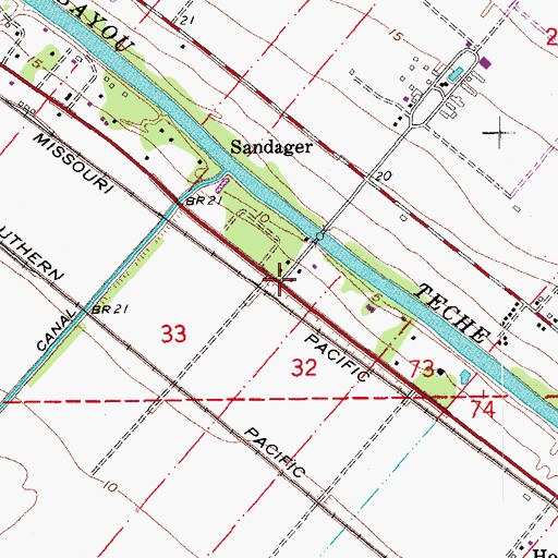 Topographic Map of Lifenite, LA