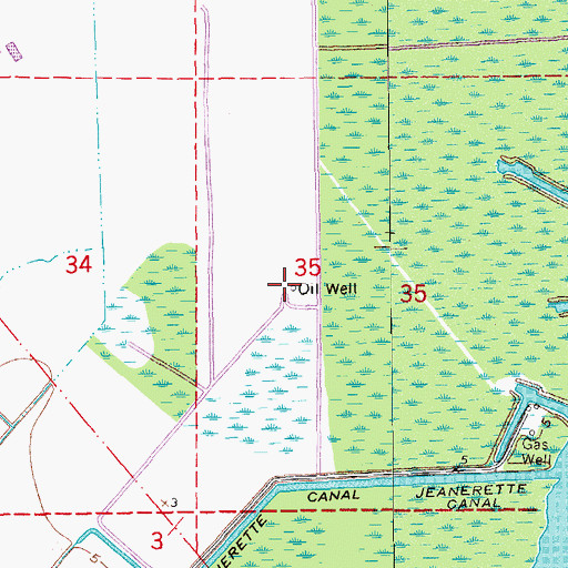 Topographic Map of Loisel Gas Field, LA