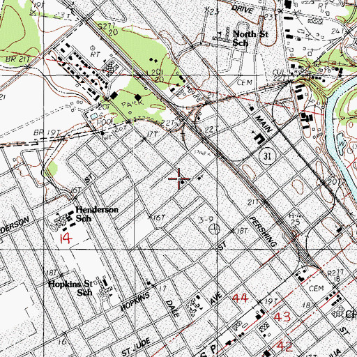 Topographic Map of Mount Olive Baptist Church Number 2, LA