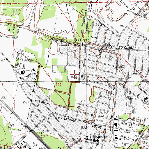 Topographic Map of Nativity of Our Lady Catholic Church, LA