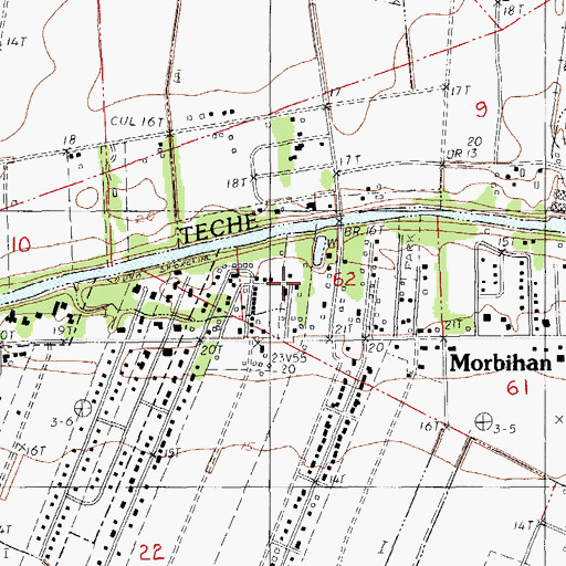 Topographic Map of Nazareth Baptist Church, LA