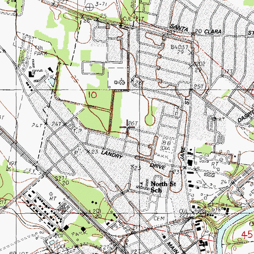 Topographic Map of New Life Worship Center, LA