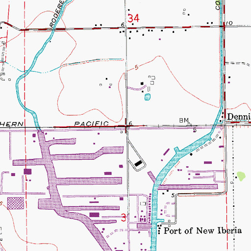 Topographic Map of Pesson, LA