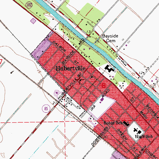 Topographic Map of Saint Mark Baptist Church, LA