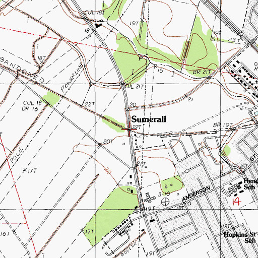Topographic Map of Sumerall, LA