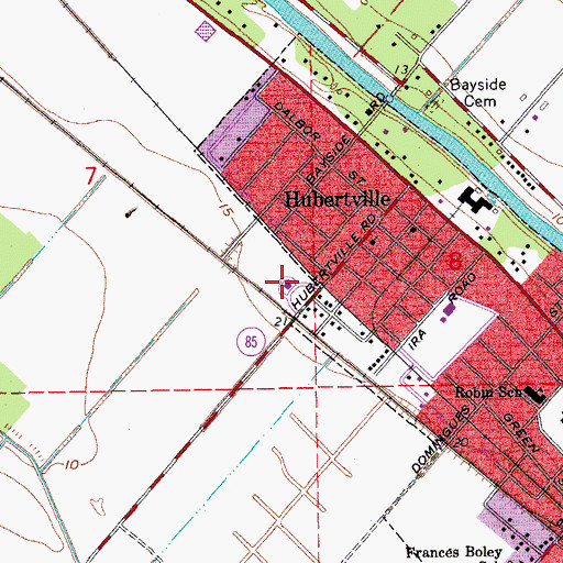 Topographic Map of Ward Eight Recreation Center, LA
