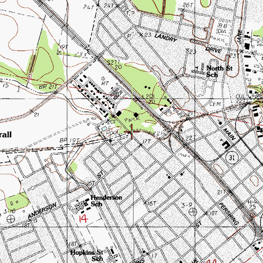 Topographic Map of West End Park, LA