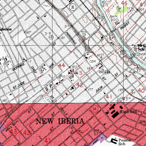 Topographic Map of Word of Life Ministry, LA