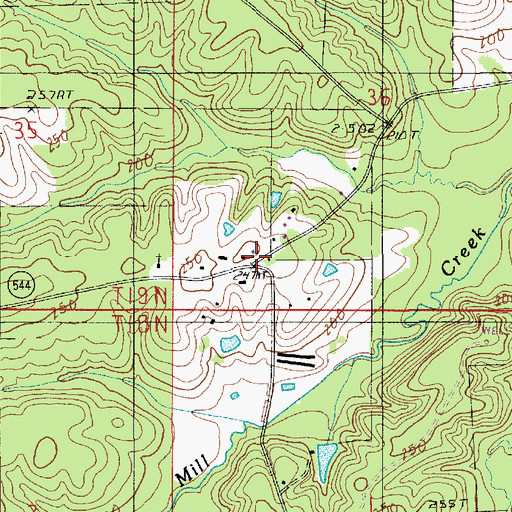 Topographic Map of Antioch, LA