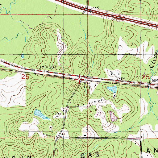 Topographic Map of Averit (historical), LA