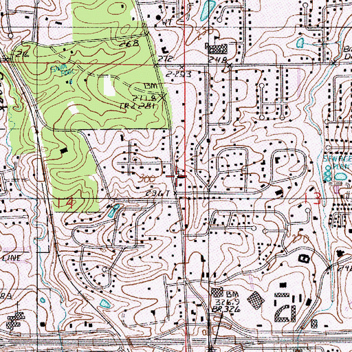Topographic Map of Calvary Baptist Church, LA